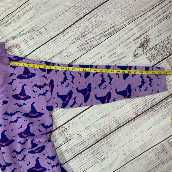 NEW Halloween Plus Size Purple Cardigan Witches Hat by Magnolia Place - Picture 7 of 16